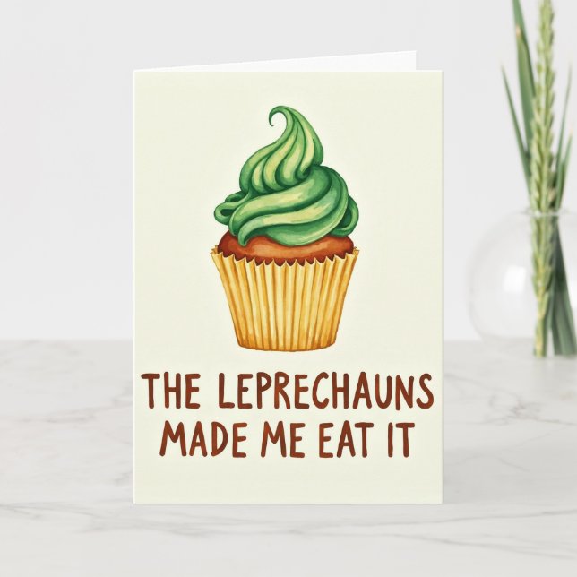 Leprechaun Cupcake Gjorde Mig Kort (Framsida)