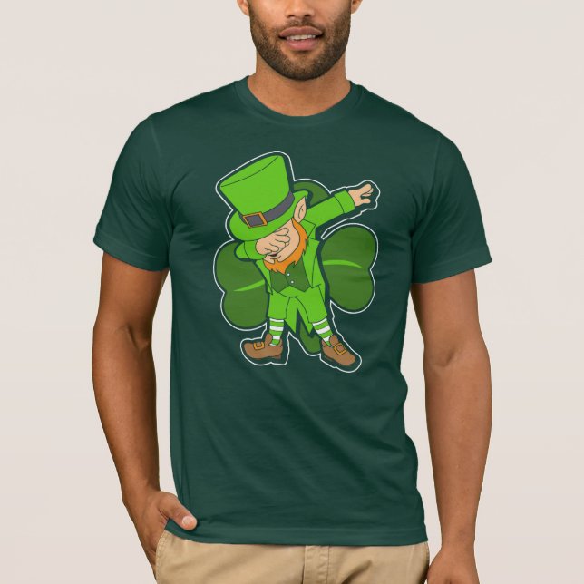 Leprechaun Dab Dance St patricks day Party T Shirt (Framsida)