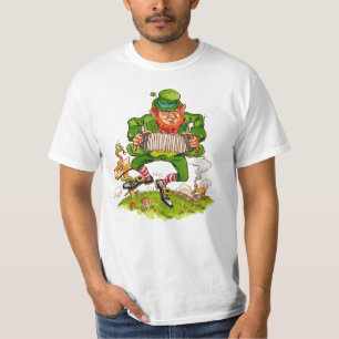 Leprechaun Dancing a Jig, Lycklig St. Patrick's Da T Shirt
