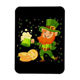 Leprechaun dricker Beer St. Patrick's Day Magnet