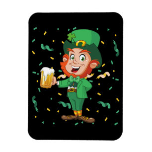 Leprechaun dricker Beer St. Patrick's Day Magnet