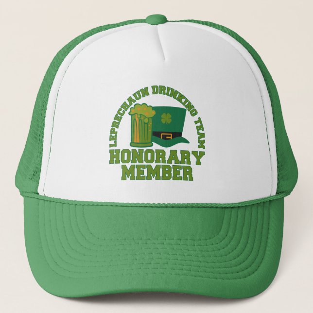 Leprechaun Drinking Team hat - välj färg Truckerkeps (Framsida)