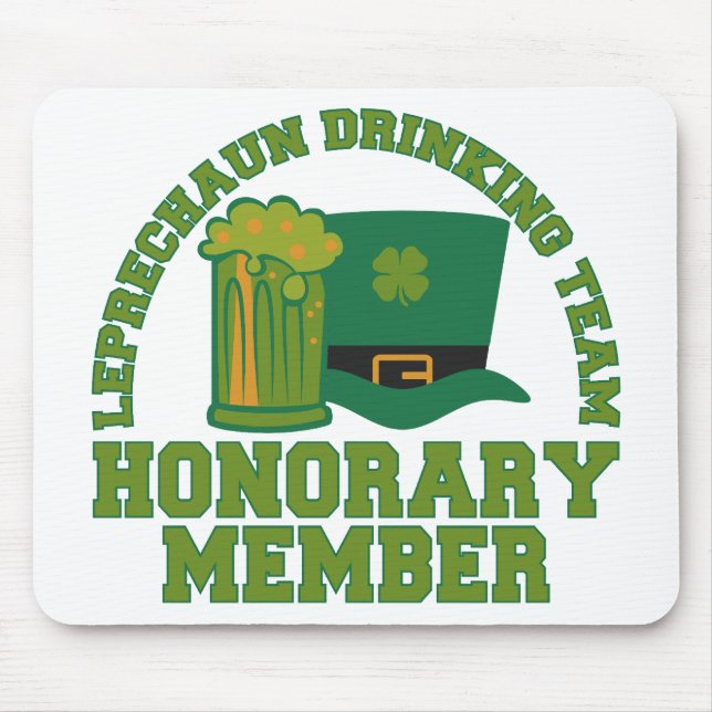 Leprechaun Drinking Team mousepad Musmatta (Framsidan)