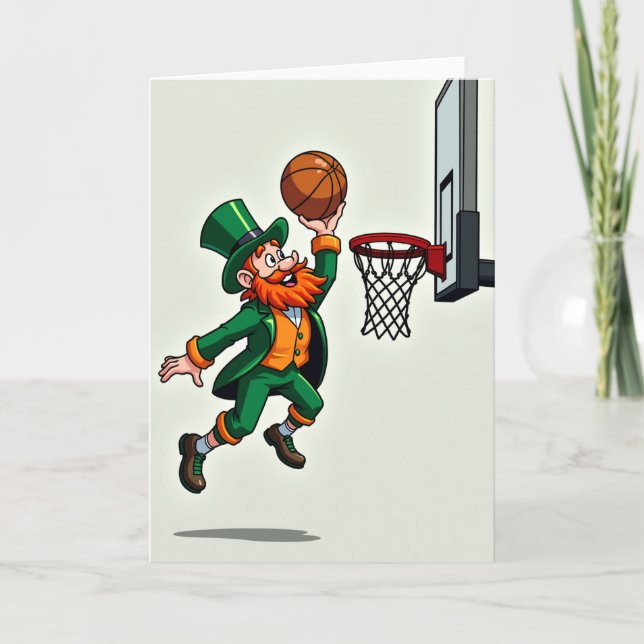 Leprechaun Dunk Shot Rolig Kort (Framsida)