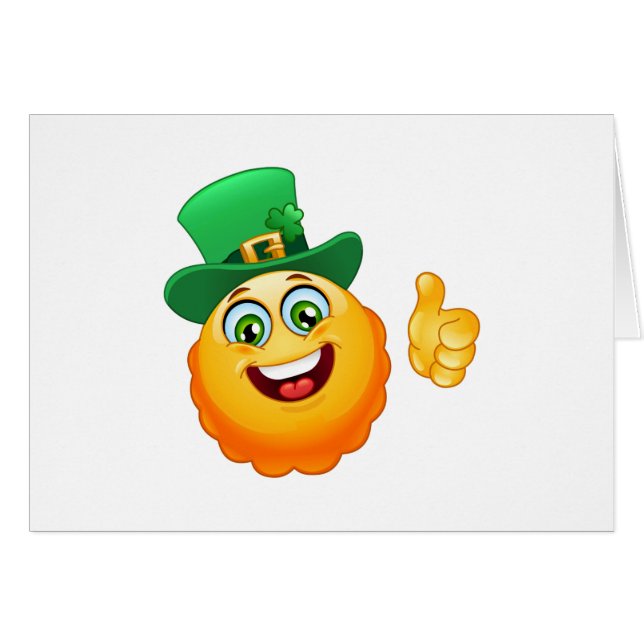 leprechaun emoji hälsningskort (Framsidan Horizontal)
