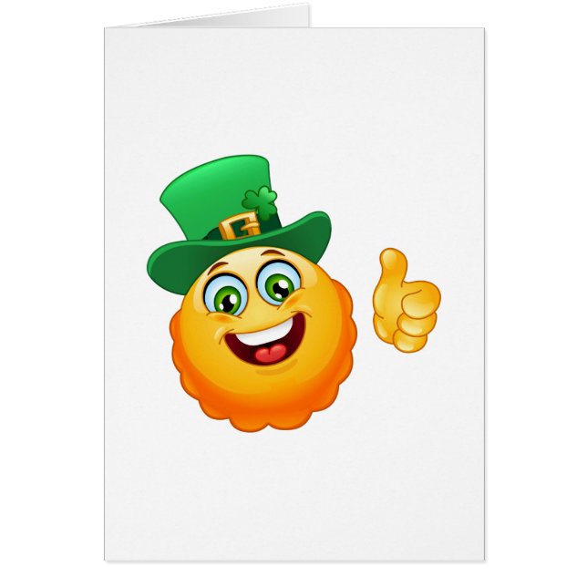 leprechaun emoji hälsningskort (Framsidan)