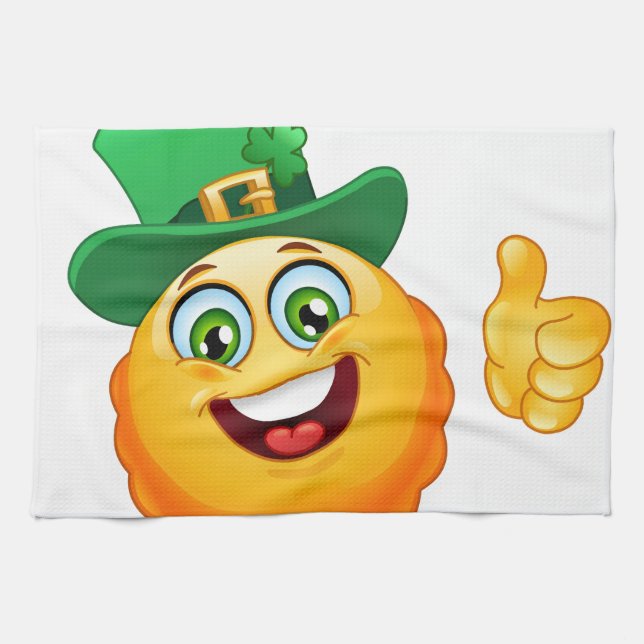 leprechaun emoji kökshandduk (Horisontell)