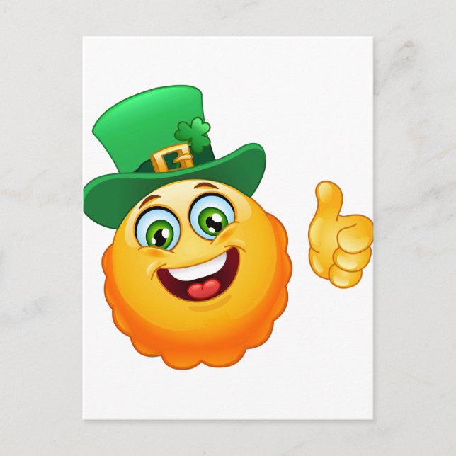 leprechaun emoji vykort (Framsida)