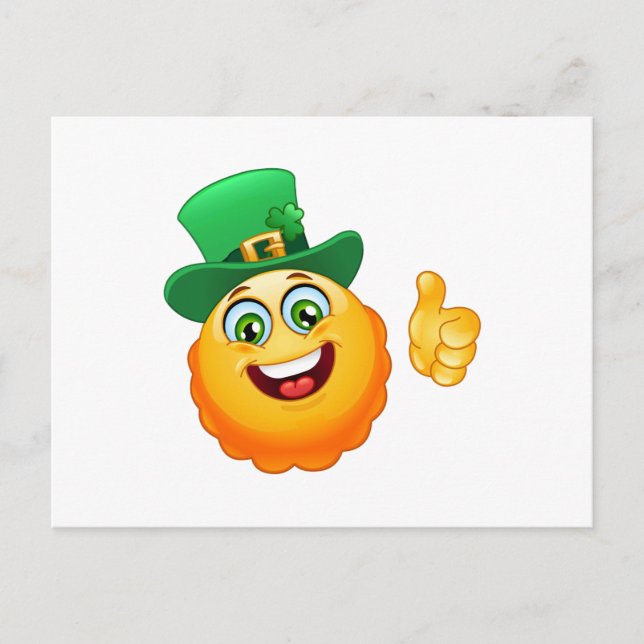 leprechaun emoji vykort (Framsida)