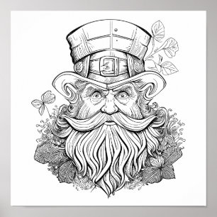 Leprechaun Färg själv Poster