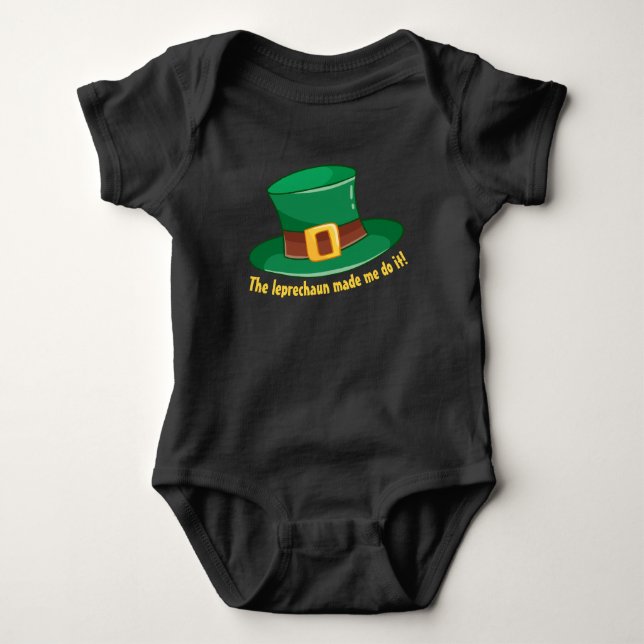 Leprechaun fick mig att göra det! t shirt (Framsida)