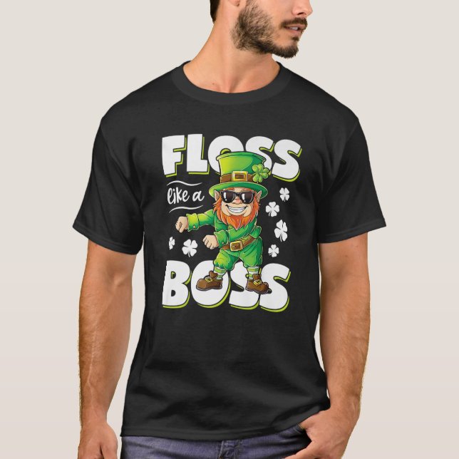 Leprechaun-Floss-like-A-Chef-St-Patricks-Day-Funny T Shirt (Framsida)