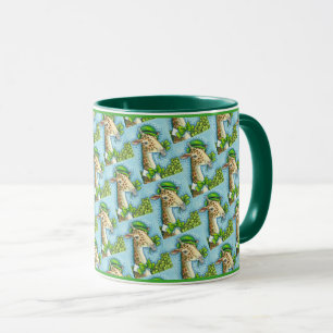 LEPRECHAUN GIRAFFE, COLORFUL ST. PATRICK'S DAY MUGG