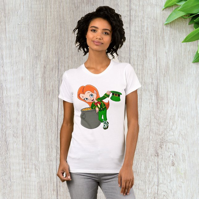 Leprechaun Girl Womens T-Shirt (Skapare uppladdad)