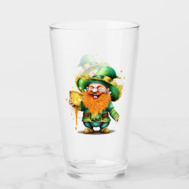 Leprechaun gnome St. Patrick's Day har tur Glaskopp