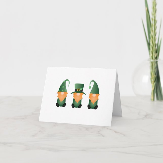 Leprechaun Gnomes Fyrklöver Kort (Framsida)
