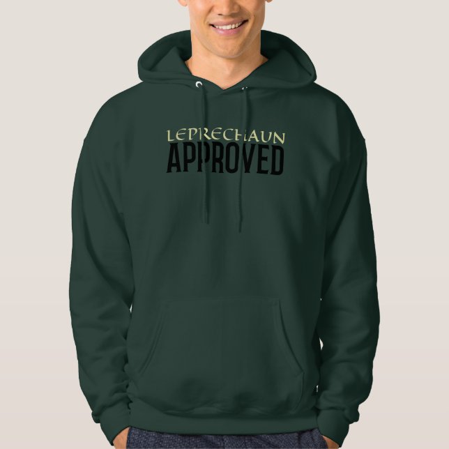 Leprechaun-godkänd Hoodie (Framsida)
