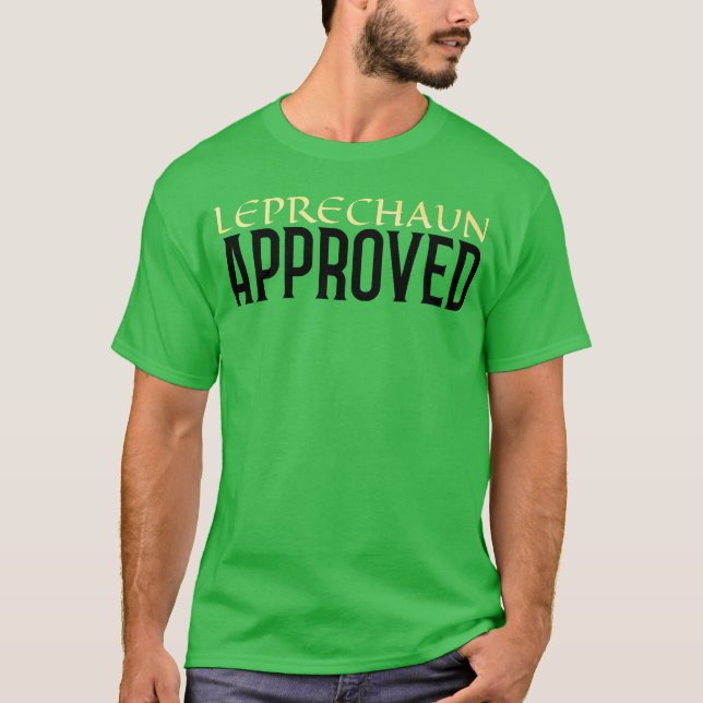 Leprechaun-godkänd t-shirt (Framsida)