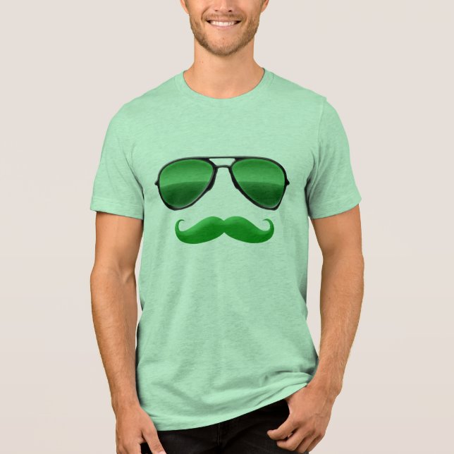 Leprechaun Grönt Sunglass Coola St patricks day T-shirt (Framsida)