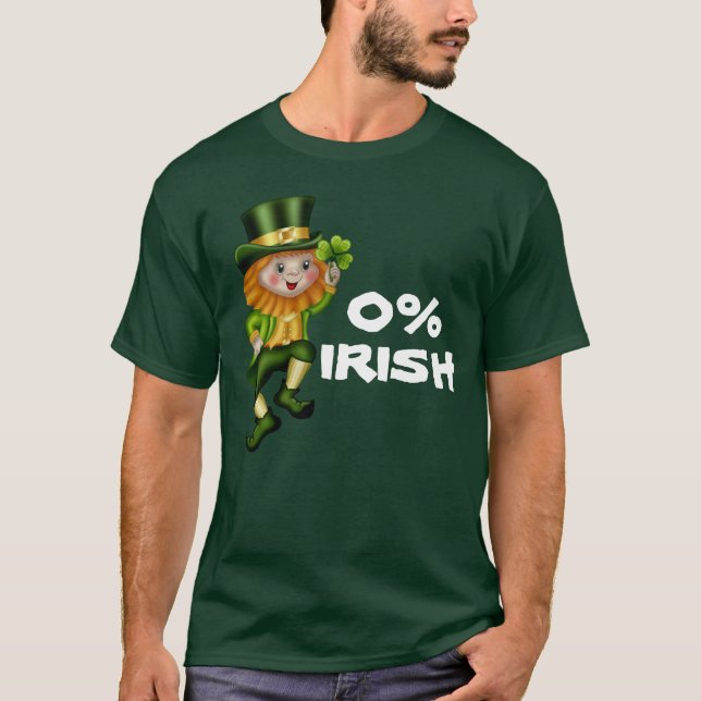 Leprechaun guld 0% Irländska roliga St patty T Shirt (Framsida)