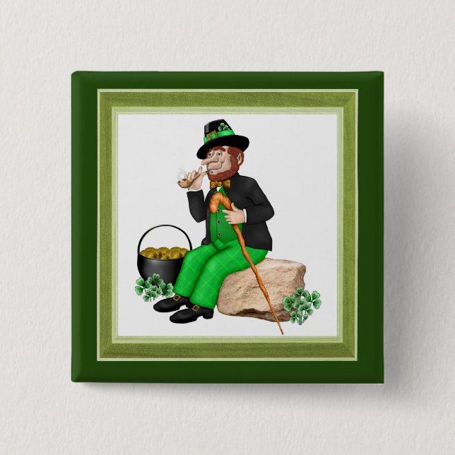 Leprechaun Guld Knapp (Framsida)