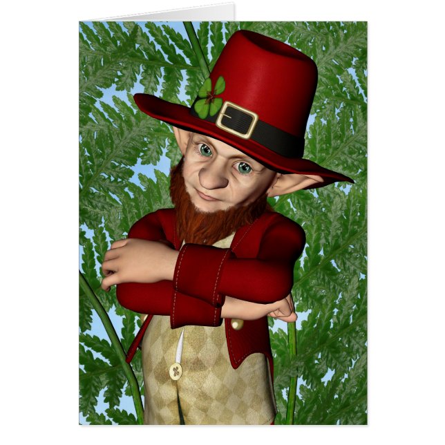 Leprechaun Hälsningskort (Framsidan)