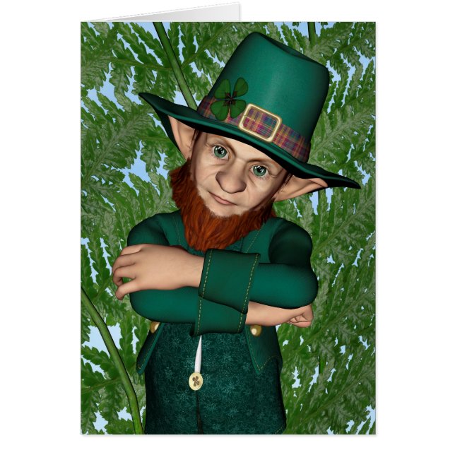 Leprechaun Hälsningskort (Framsidan)