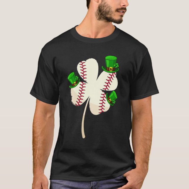 Leprechaun Hat Baseball Lover Lucky Shamrock St Pa T Shirt (Framsida)