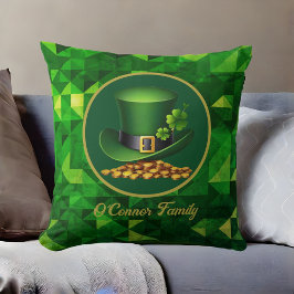 Leprechaun Hat från Guld, irländskemated Dekorativ Kudde