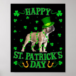 Leprechaun Hat Fransk Bulldog St. Patrick's Day Poster