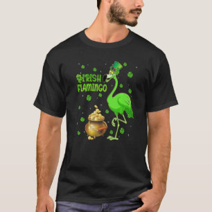 Leprechaun Hat Irish Flamingo St patrick's day T Shirt