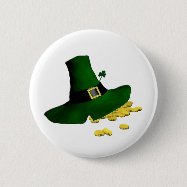 Leprechaun Hat Knapp (Framsida)