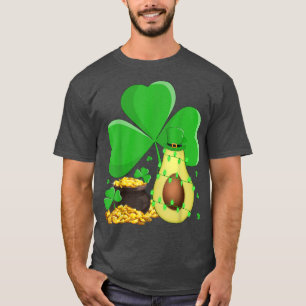 Leprechaun Hat Shamrock Löv Avocado St T Shirt