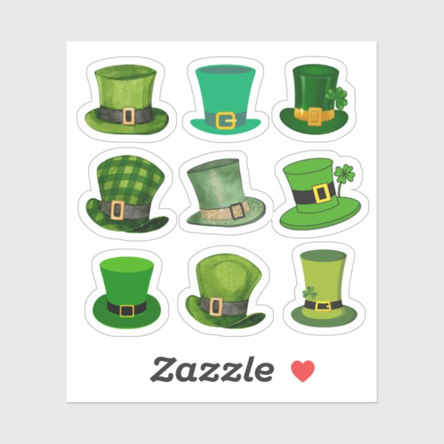 Leprechaun Hat Stickers Klistermärken (Ark)