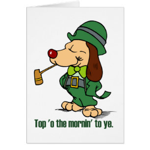 Leprechaun Hund Hälsningskort