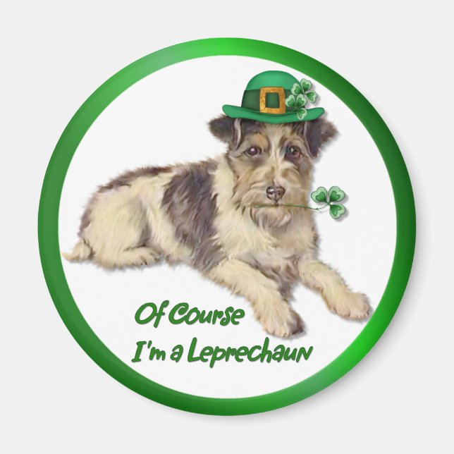 Leprechaun Hund Magnet (Framsidan)