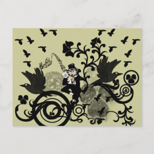 Leprechaun in Black Vykort