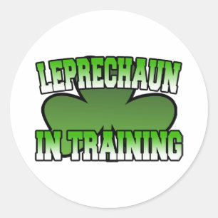 Leprechaun in Training Sticker Runt Klistermärke