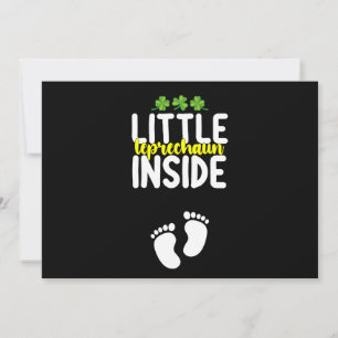 Leprechaun Inside Gravid Gravid Mamma Inbjudningar