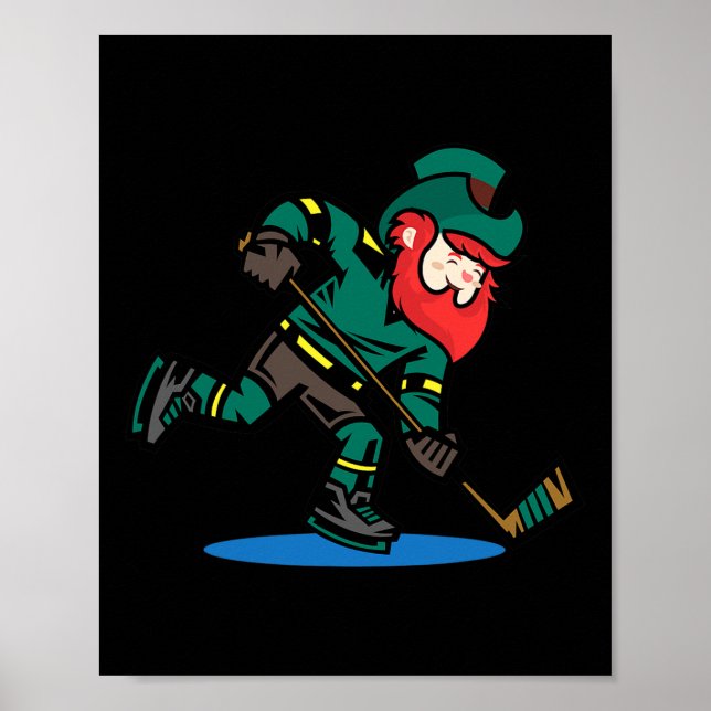 Leprechaun Is Ishockey Roligt St Patricks Day  Poster (Framsidan)