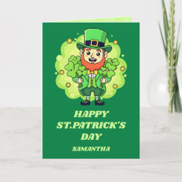 Leprechaun kärlek St. Patrick's Day-kort Kort
