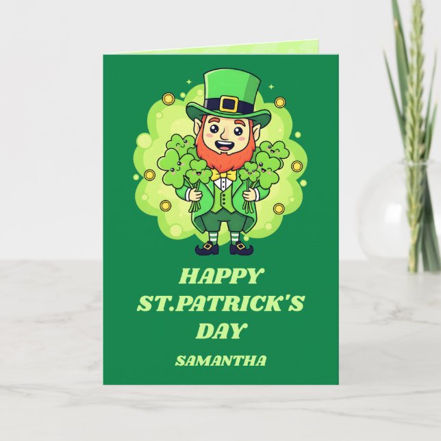 Leprechaun kärlek St. Patrick's Day-kort Kort (Framsida)