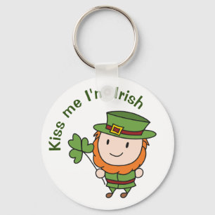 Leprechaun Kiss Me jag är irländare Nyckelring