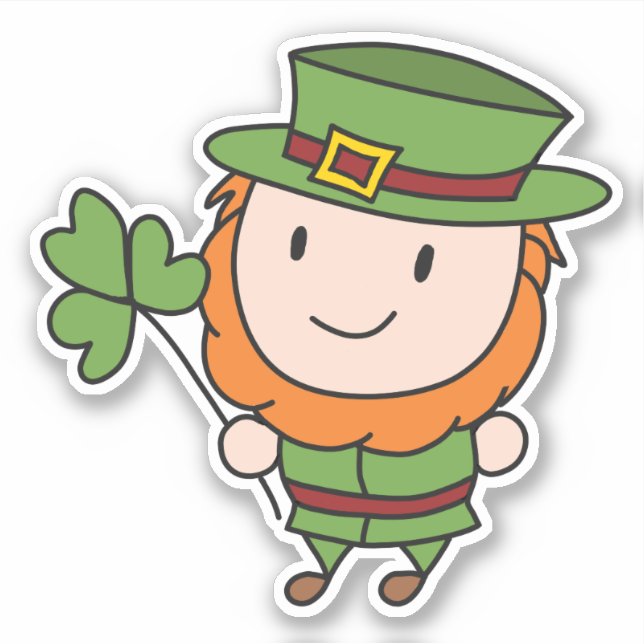 Leprechaun Klistermärken (Framsida)