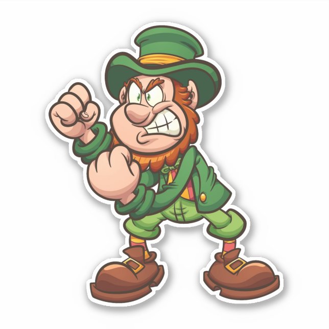Leprechaun Klistermärken (Framsida)