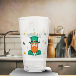 Leprechaun Klöver Shamrock Patrick's Day Glaskopp
