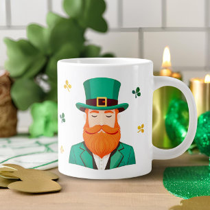 Leprechaun Klöver Shamrock Patrick's Day Jumbo Mugg