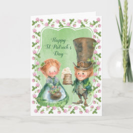 Leprechaun & Klöver | ST PATRICK'S DAY Kort