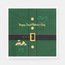 Leprechaun Kostym St patricks day Party P Napkin