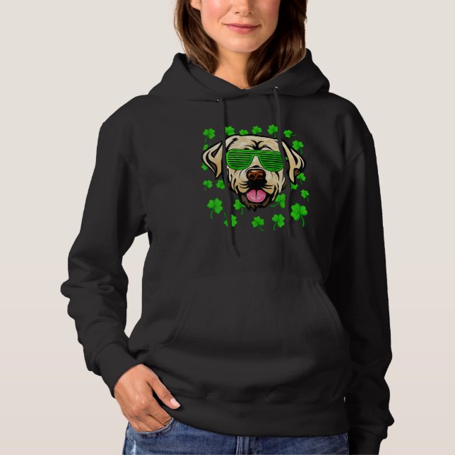 Leprechaun Labrador St Patrick's Day Dog Shamrock T Shirt (Framsida)